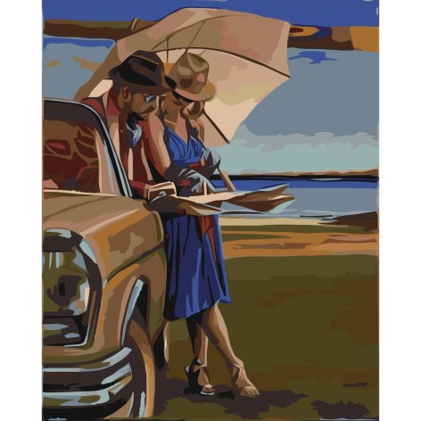 Картина по номерах 0310 ОРТ Пара в 70-х 40*50