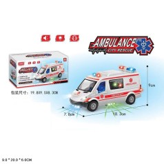 Машина батар, скорая помощь, свет, звук, кор. 19,8*9,5*8,3см