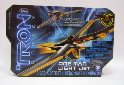 Самолет игрушечный с подсветкой для героев One Man Light Jet+ герой Black Guard (Tron)