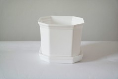 Горщик для квітів Дама з підставкою D18 (біла) 3,2 л