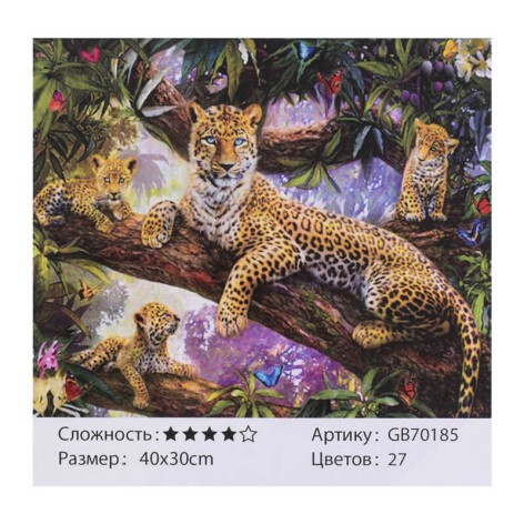 Алмазна мозаїка 40х30см, 27 цветов, в кор. 