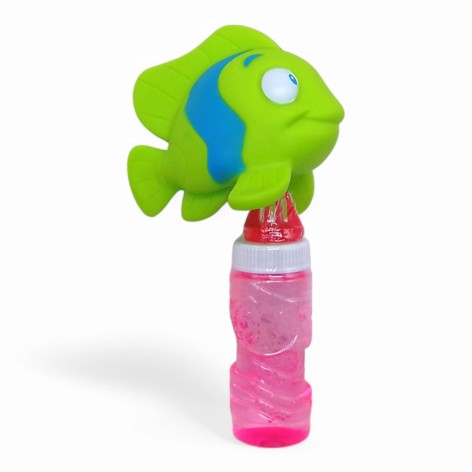 Мильні бульбашки з гумовою рибкою (зелена)