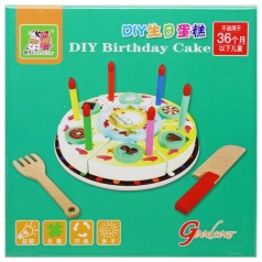 Торт на липучці C 61677 (24) торт, прибори, свічки, декор, в коробці