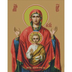 Набір для творчості алмазна картина Ікона Божої Матері Strateg розміром 30х40 см (KB003)