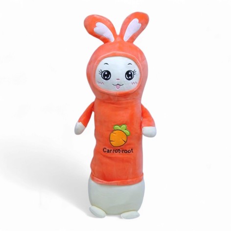 Мʼяка іграшка-обіймашка "Зая", 70 см (коралова)