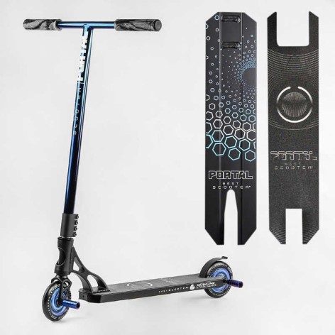 Самокат трюковый "Best Scooter. Portal" (HIC-система, ПЕГИ, алюминиевый диск и дека, колеса PU, d=120 мм, ширина руля 58 см)