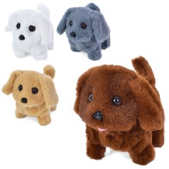 Собака 17см, звук, ходити, рухомі деталі, на бат-ці,4 кольори 