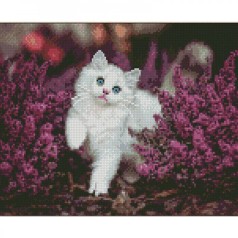 Алмазная мозаика Белый пушистик 30х40