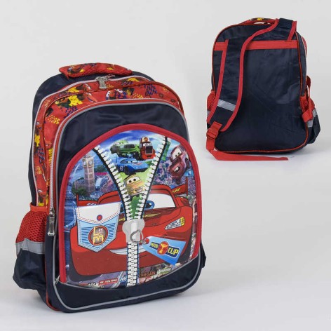 Рюкзак шкільний 2 відділення, 3 кишені, 3D принт, м'яка спинка