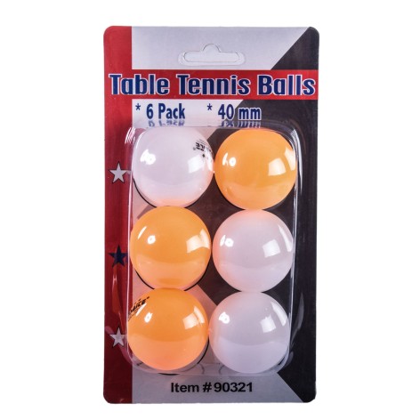 Тенісні м'ячики 6 шт. на планш - 10.5 * 4 * 18.5 см, розмір іграшки - 40 мм