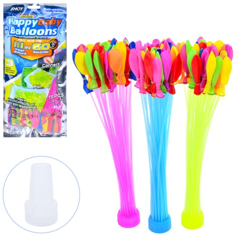 Гра водяні бомби/кульки, 111шт (3х37шт), п/о, 16-32-4см 