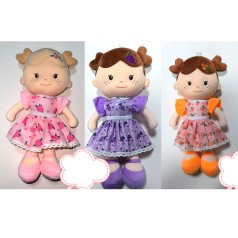 Кукла 35см, мягконабивная, 3 вида, в п/е, 42-21-8см /50/