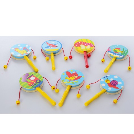 Деревянная игрушка Погремушка микс видов, в п/е 15-7-1,5см 