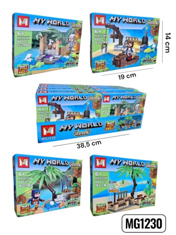 Конструктор Minecraft MG1230 (80+дет.) /12/96/8шт в кор.