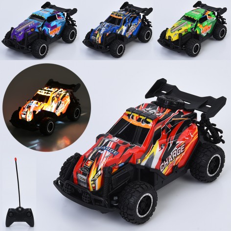 Р/К Машина , 17см, 1:24, світло, корпус не б'ється, гумові колеса, 2 види по 2 кольори, на бат-ці, в кор-ці, 24-13-13,5см /18/