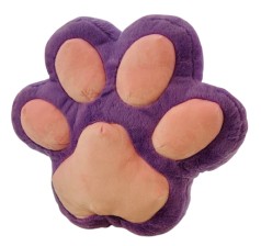 М'яка іграшка Подушка лапка середня фіолетово-рожева, 50*59 см