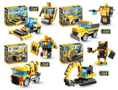 Конструктор 45дет. 4 види, біля кор. 14*11*4см 