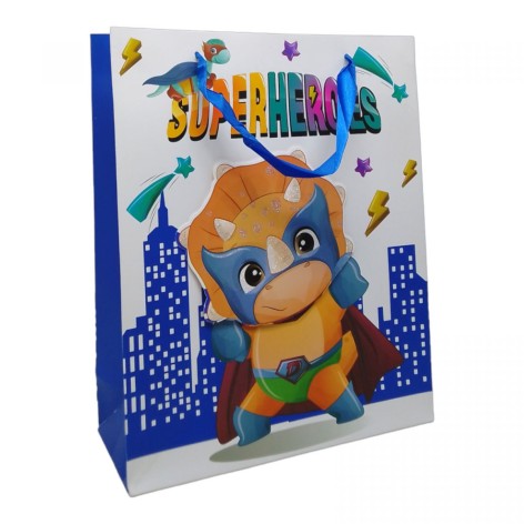 Пакет подарочный ДИНО 32 x 10 x 26 см