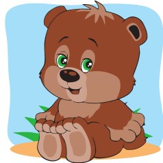 Картина по номерам Strateg Медвежонок Тедди размером 20х20 см