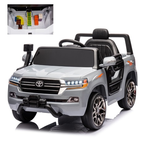 Машина M 5101EBLR-11 (1шт) р/к2,4G, 2мотори40W, 1акум12V7AH,світло,муз,колесаEVA, шкір.сидіння, сірий