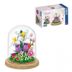 Конструктор &ldquo;Квіти&rdquo;, колба, дерев&rsquo;яна основа, в коробці