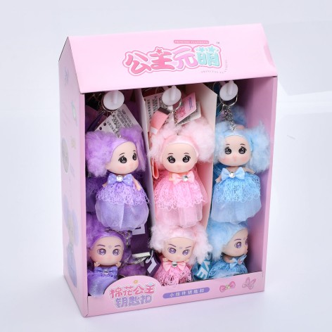 Кукла 10см, брелок на сумку 16см, (3 цвета) /16/288/18шт в кор. 24-34-12см