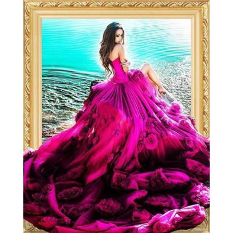 Алмазна мозаїка за номерами 0271ELT 40*50 об'ємна 