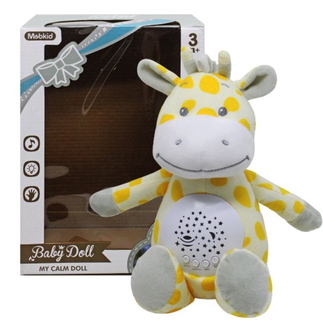 Ночник "Жирафа", проектор, колыбельные, звуки, в коробке