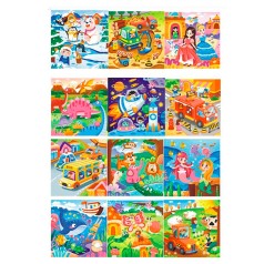 Дерев'яна іграшка Пазли 49дет, 12 видів, у п/е, 22,5-22,5-0,5см 