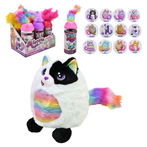 М'яка іграшка котики, сенсор, музика, звуки в колбі /18/108/6шт в кор.