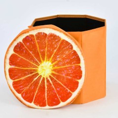 Пуфик-короб для хранения игрушек Апельсин 34*36*5см