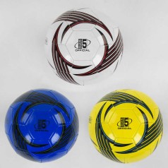 Футбольний м'яч 3 кольори, розмір №5, матеріал PVC, 280 грам, гумовий балон /100/