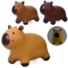 Стрибуны-животные капира, 1400г, музыка, свет, 3 цвета, бат(табл), в п/е, 30-27-6см /12/