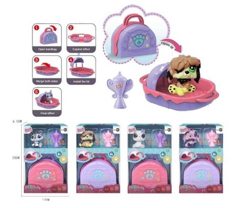 Герои 4 вида, фигурка животного, домик, аксессуары, в кор, МИКС 