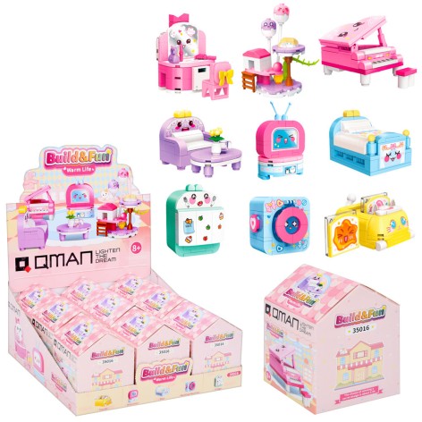 Конструктор меблі, в кор-ці (сюрприз), (мікс видів) /16/1444/9шт в кор. 24-11-23,5см