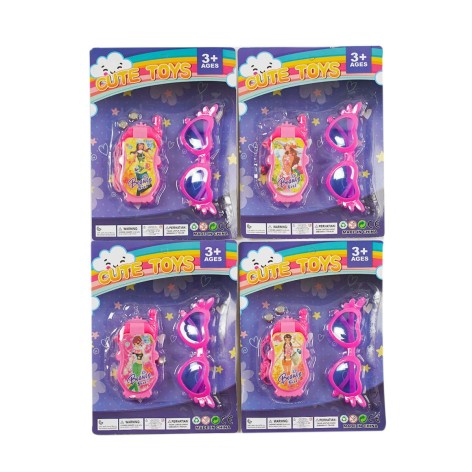 Телефон 858-5 BB (300/2) 2 види, звук, підсвічування, окуляри, на листі