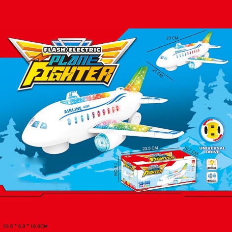 Самолет батарь. свет, звук, корр. 23,5*8*10,8см 