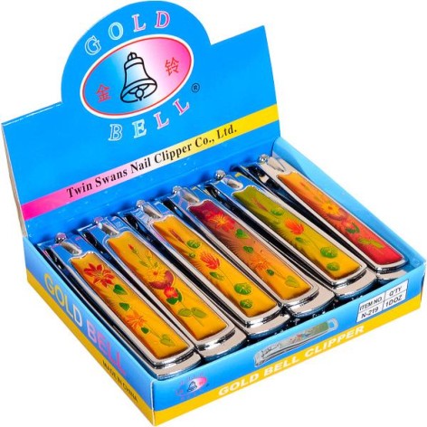 Кусачки манікюрні (кніпсер) 8 см, квіти, 5 кольорів X1-06, 12 шт/уп