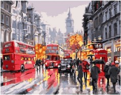 Картина по номерам VA-2100 "Лондон з червоним акцентом", розміром 40х50 см