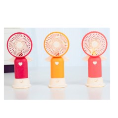 Вентилятор 15,5см, 2в1(ручний/портативний, настільний), 3швидкості, світло,акум,USBзарядне,3 кольори, в кор-ці,10-18-4,5см 