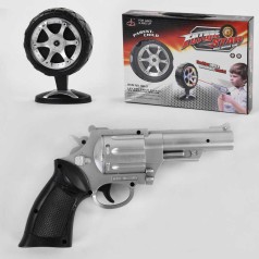 Пістолет з мішенню на батарейках, звук, мішень на батарейках зі світлом, в коробці