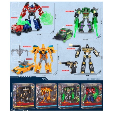 Трансформер TF, 15см, 4 вида (робот+пистолет, 3вида-робот+транспорт), в кор-це, 20,5-25-7,5см /24/