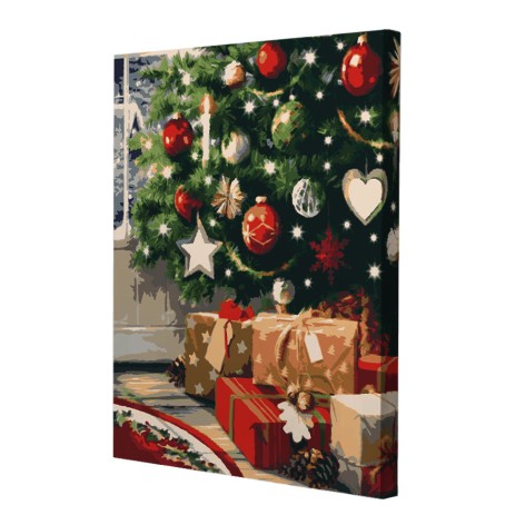 Картина по номерам со светодиодной подсветкой Riviera Blanca Праздничное настроение 40x50 см (ГР-002)