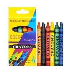 Воскові олівці 6 кольорів CRAYONS s-2006A 3шт в уп. 