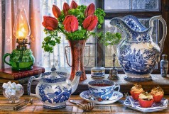 Пазлы Castorland Натюрморт с тюльпанами, 68 x 47 см 1500 элементов