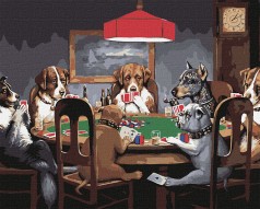 Набір для розпису по номерах. "Собаки грають в покер " 40x50см