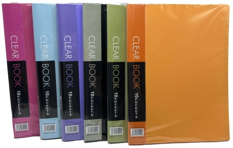 Папка А4 10 файлів 50мкр+3мкр. 23.5*31см,6кол.(8*24)