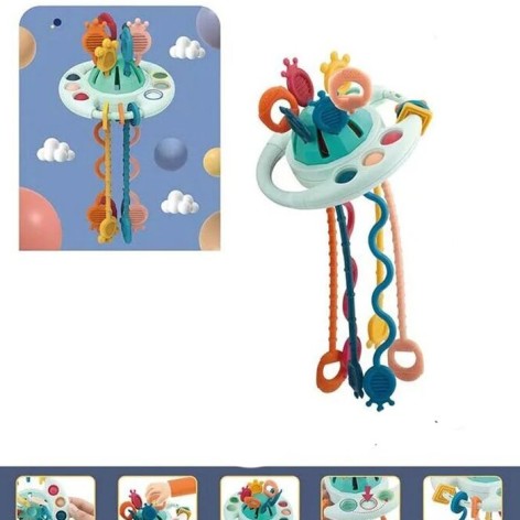 Игрушка 2108 (96) погремушка, грызунец, поп ит, передвижная кнопка, резиновые веревочки, в пакете