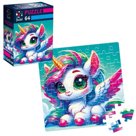 Пазлы De.tail. Замряченная единоріжка. 64 детали DT1234-01