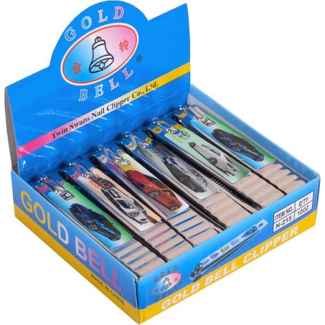 Кусачки манікюрні (кніпсер) 8 см, машинки, 5 кольорів X1-04, 12 шт/уп